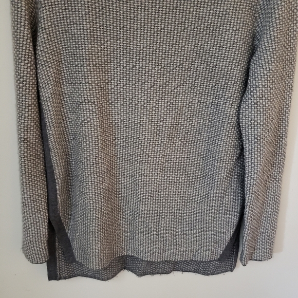 Nordstrom Collection Cashmere Sweatshirt Gray White Scoop Crewneck Size Small - Picture 6 of 11